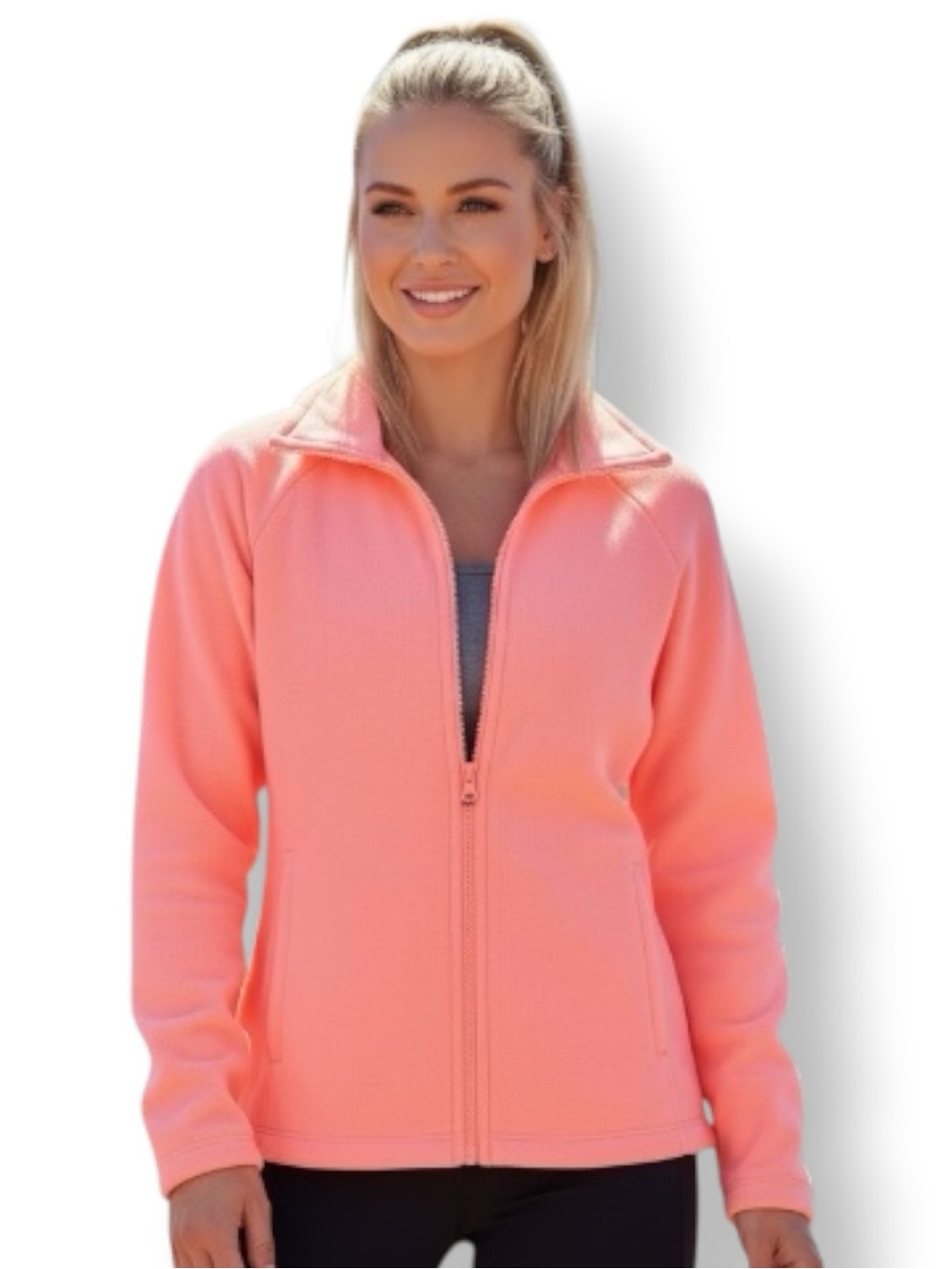 Calvin Klein Coral Pink Performance Pullover. Women’s Size Large